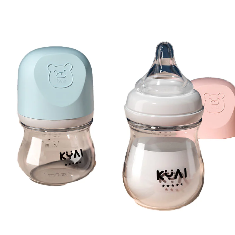 New Portable Baby Bottle Special 80/160ml Newborn Wide Caliber Wide Mouth Glass Bottle