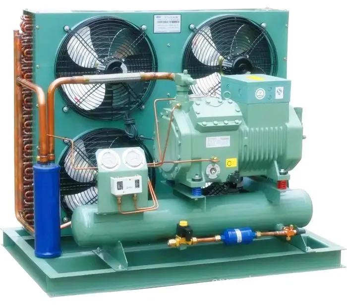 20HP Stainless Steel Cold Room Freezer Equipment With Refrigerant Compressor 4 Fan Air Cooled Condensing Air Cooling Unit