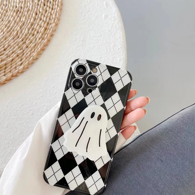 Factory Fashionable Designer Packaging 3d sublimation white black casing handphone coque telephone anime phone cases for iphone