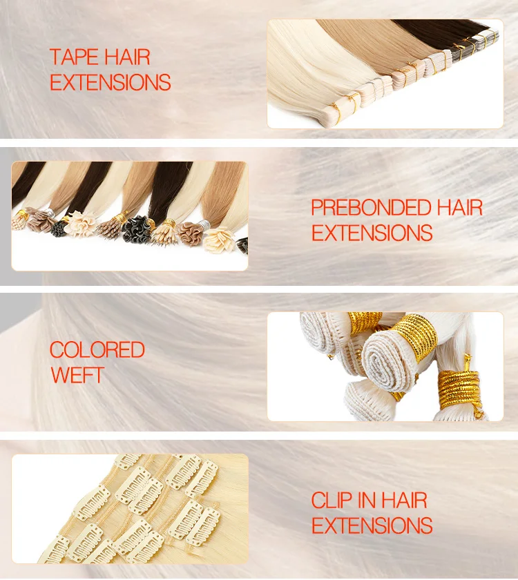 LeShine Hair New Product Indian Remy Blonde Invisible Pu Weft Hair Extension