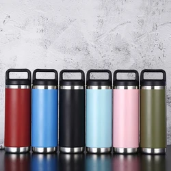 Stainless Steel Thermal Water Bottle Outdoors Bullet Shape Vacuum Flask 18oz YETItumbler Drink Bottles