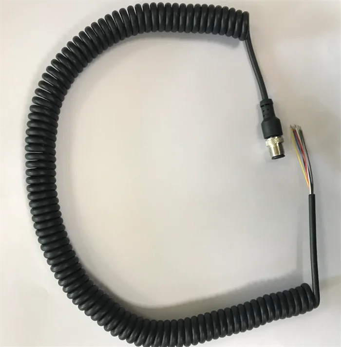 manufacture  2 /3/4/5 cores veyor robot cable  electronics  spring coiled spiral cable for auto industry forklift water heater