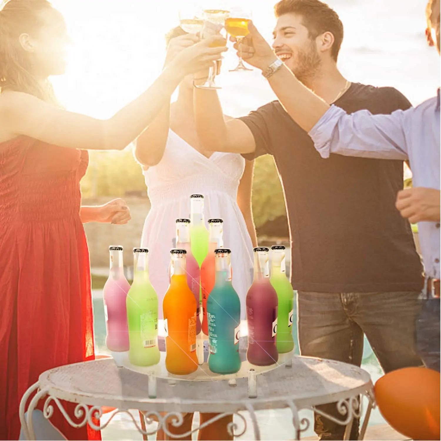 3 Tier Clear Cupcake Stand Risers  Organizer Half Moon Dessert Stand for Parties Weddings Birthday Parties Buffets Christmas