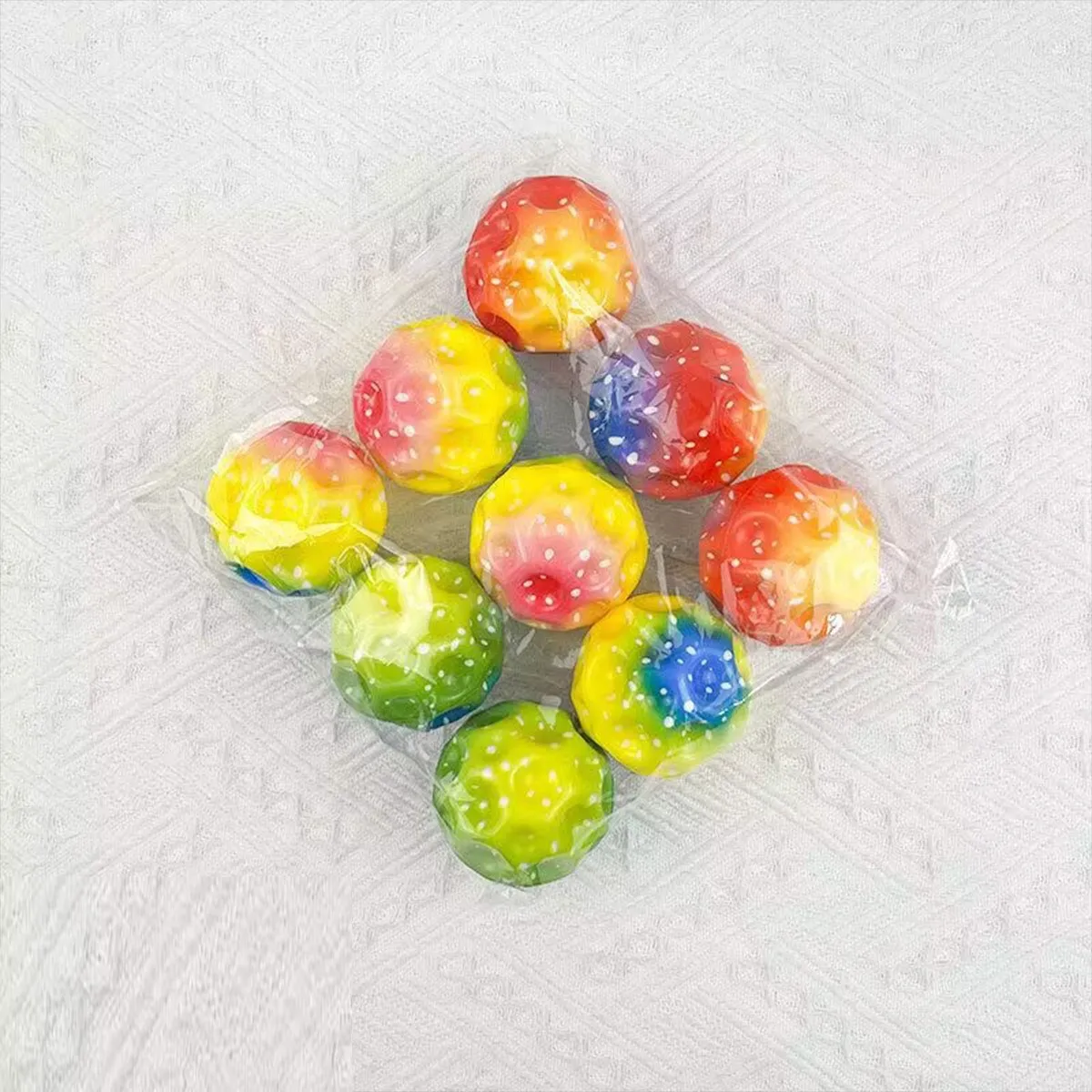 Hole Ball Soft Bouncy Ball Anti-fall Moon Shape Porous Bouncy Ball Kids Indoor Outdoor Toy Ergonomic Design