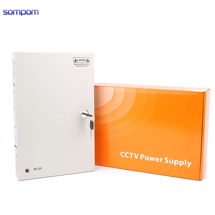 Aluminum Box 120W 18CH CCTV Camera Accessories Ac to Dc 12V 10A Power Supply  Box