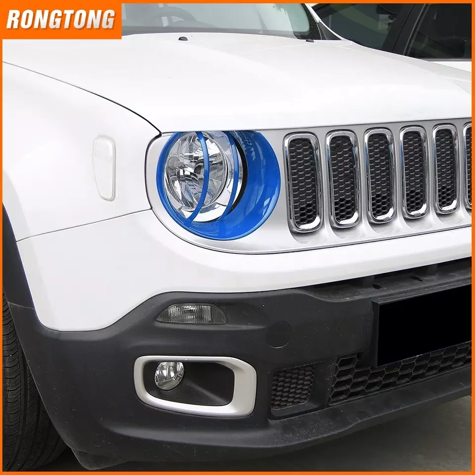 Exterior Car Accessories Brand New Car Accessories ABS Head Lamp Light cover For Jeep Renegade 2016-2018
