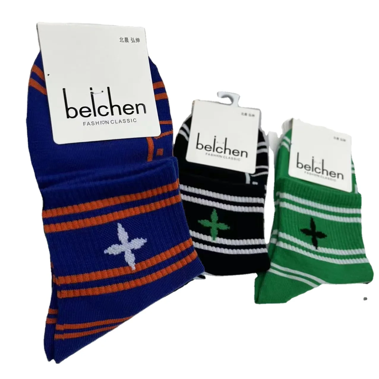 New Ladies Low Price Wholesale Colorful Four Seasons High Quality Striped Socks Collection