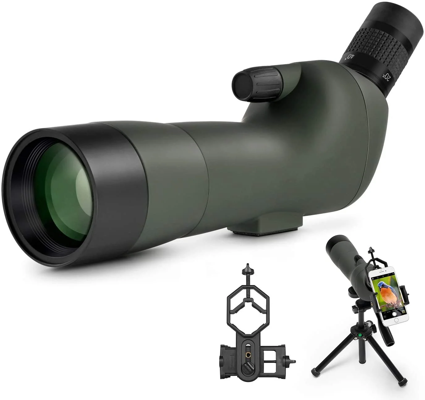 SUNCORE Spotting Scope for Target Shooting w/Tripod 20-60x60mm, Multi Coated Optical Lens