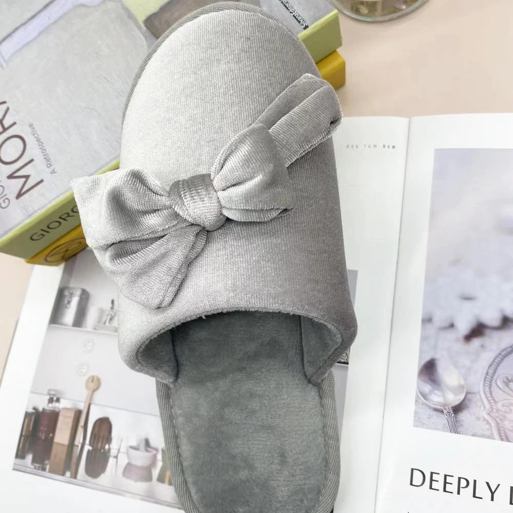 
Women cozy fashion bowknot comfortable house slipper 