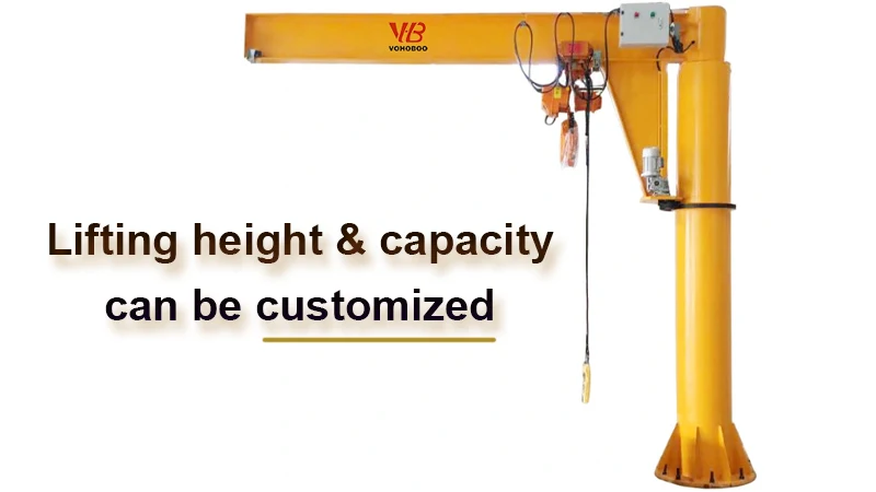 Lifting equipment electric wire rope hoist wall mounted jib crane for sale