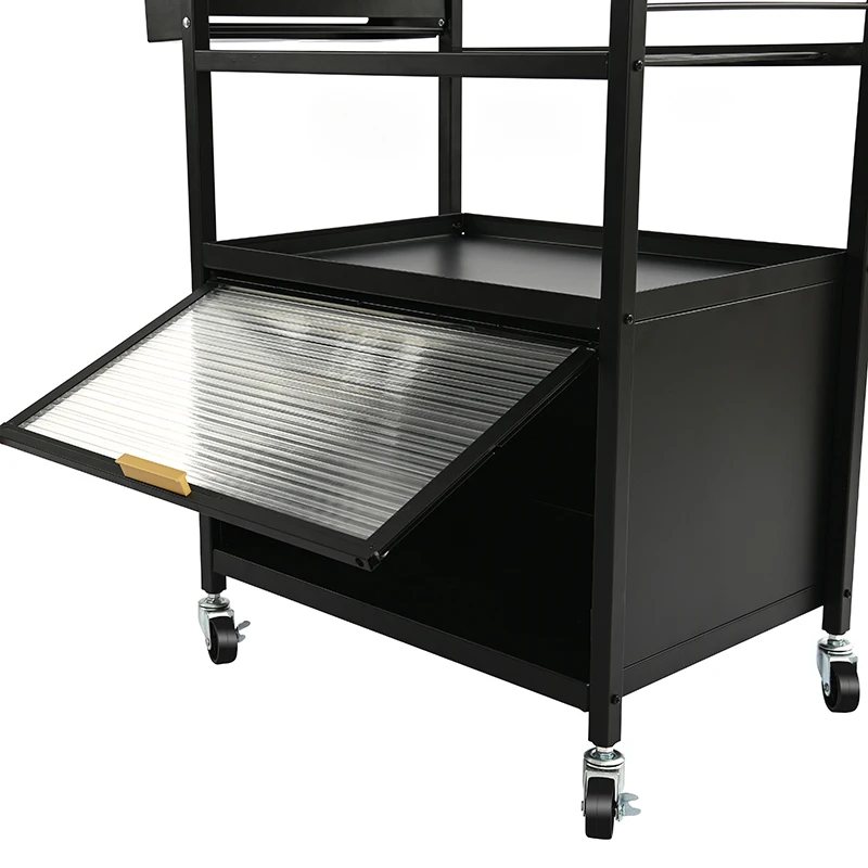 Multifunctional Kitchen Island Cart Organizer Rack Buffet Bar Cart Kitchen Storage Trolley with Drawer