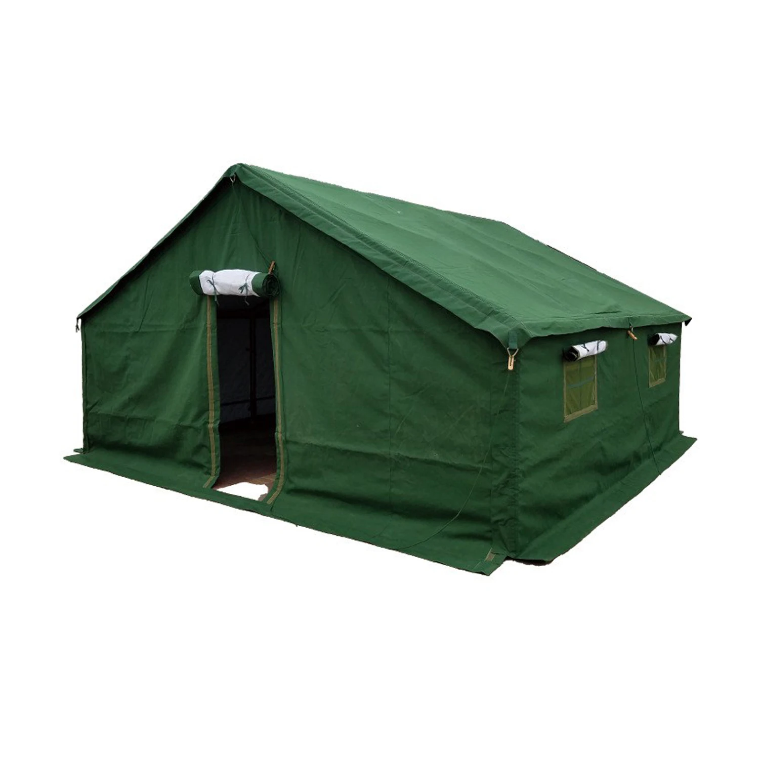 Outdoor Waterproof Refugee Canvas Tent Large Heavy Duty Disaster Emergency Refugee Relief Tent