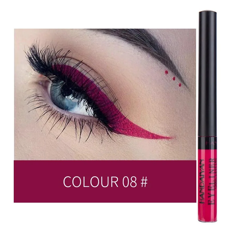 HANDAIYAN Wholesale 42 Colors Long Lasting Liquid Makeup Eye Liner Waterproof Matte Neon Colors Liquid Eyeliner