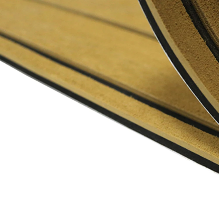 Wavefun New Boat Decking Sheet 6MM Thick Non-Skid EVA Foam Faux Teak Marine Yacht Boat Flooring Sheet