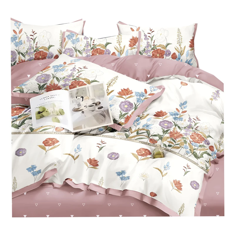 good quality pure cotton printed fabric home textile bedding