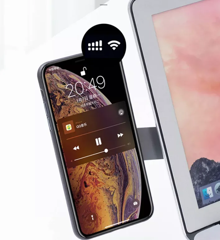 Magnetic Side Notebook Screen Holder For Mobile Phone Plastic Adjustable Expansion Mobile Phone Stand Bracket