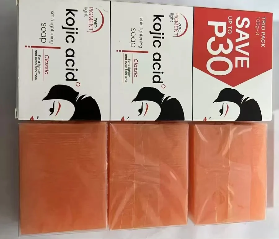 Real Kojic Acid Soap Handmade with Essential Oils Low Price Whitening Papaya Soap for Adults and Female