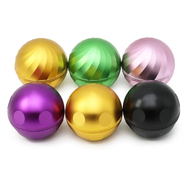 hand crusher tobacco shredder herb cutter Ball  4 piece Premium Quality alloy aluminium premium metal custom herb grinder