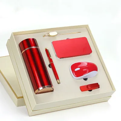 Highly cost effective Set De Regalo pen mouse bookmark flask usb power bank Corporate Gift Set Luxury Promotional for clients