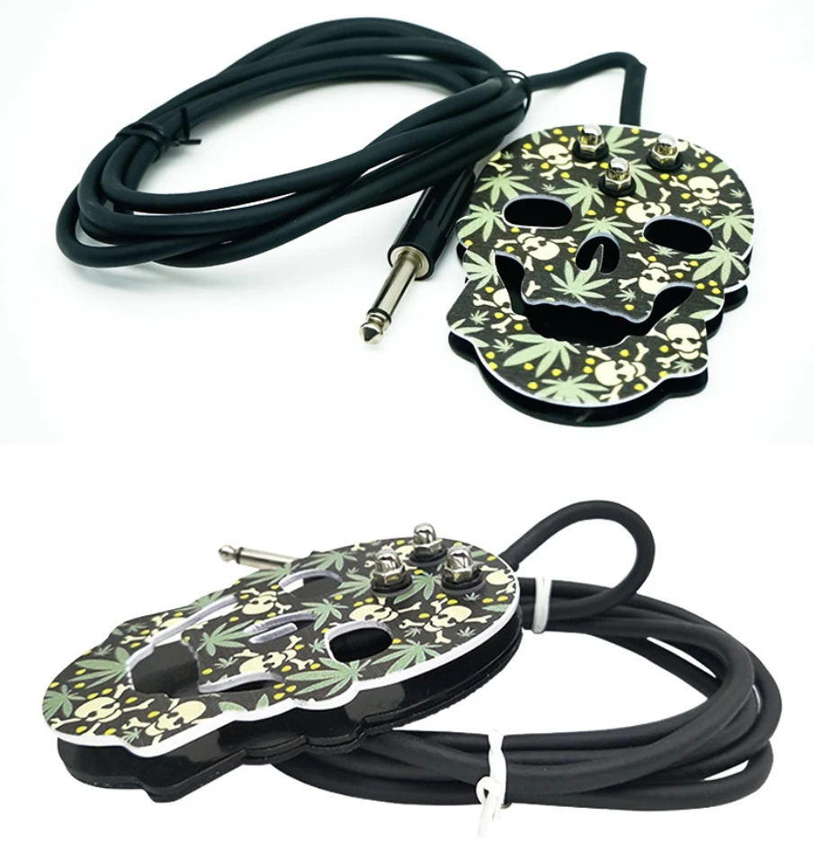 NOVA Tattoo Supply  Stainless Steel Skull Tattoo Foot Pedal Switch For Tattoo Machine Power Supply