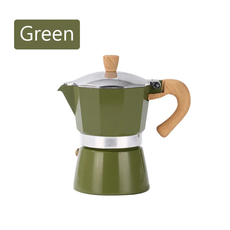 Хит продаж 1/6/9 чашек зеленого эспрессо Кофеварка moka Классическая плита алюминиевая кофеварка