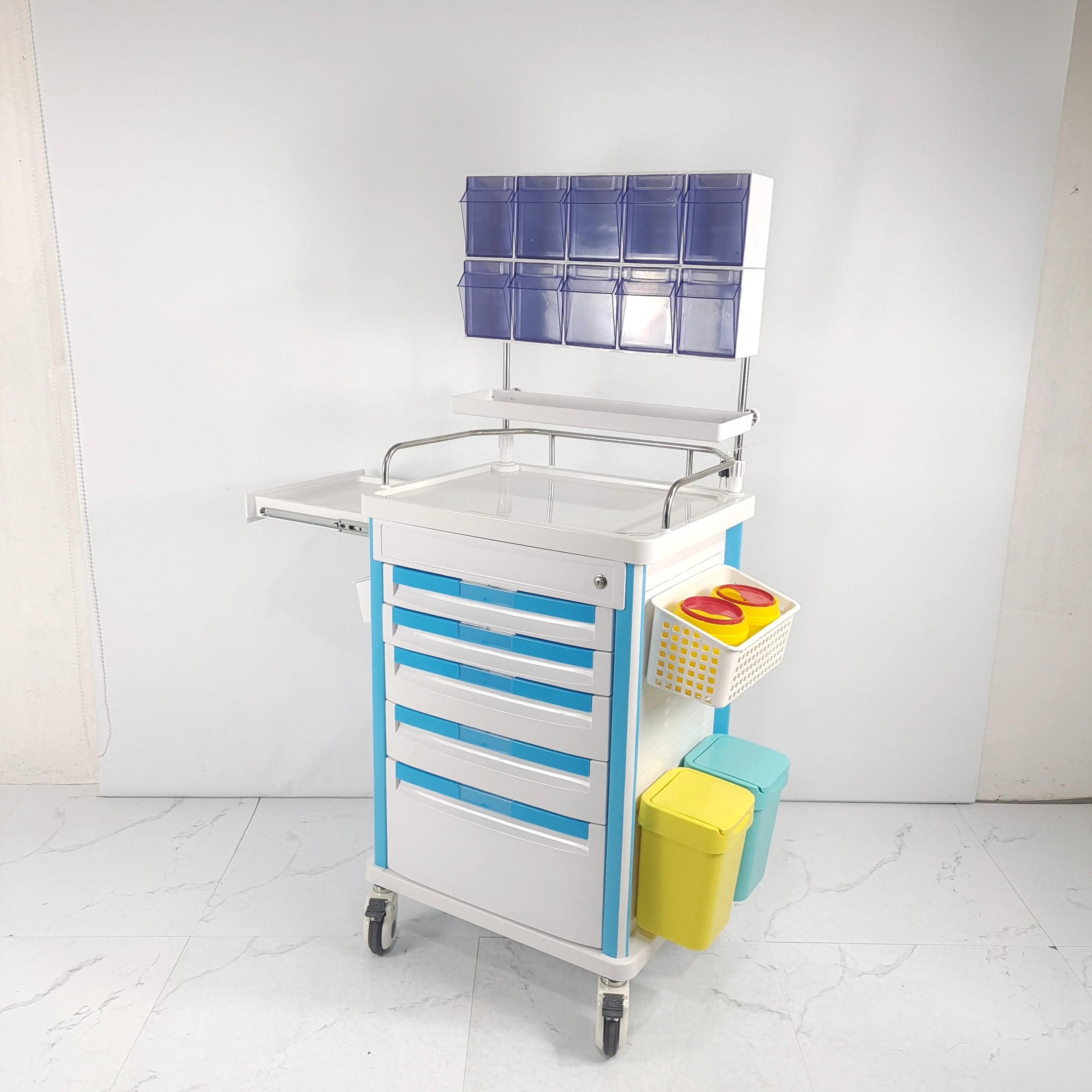 High quality ABS rescue medicine delivery vehicle with medicine lattice multi-function medical cart