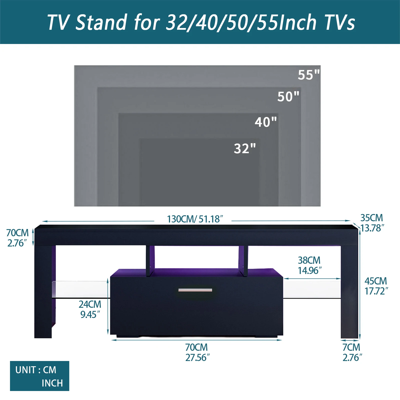 Cabinet TV Console with Audio Audio Visual TV Entertainment Stands High Gloss TV Stereo Cabinet Audio Media