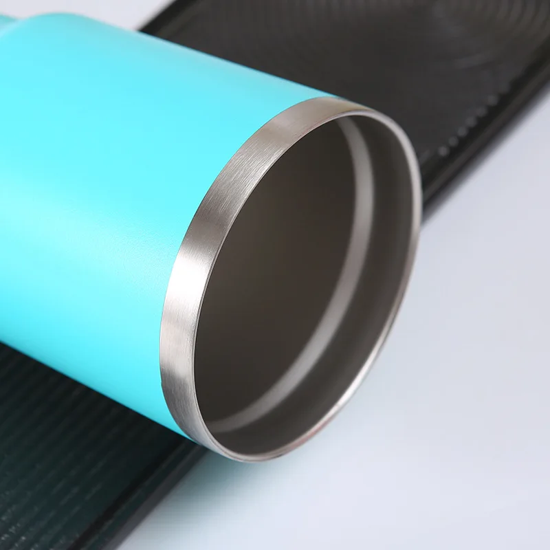 20oz Tumbler with Lid, Stainless Steel Vacuum Insulated Double Wall Travel Tumbler, Powder Coated Thermal Cup with Sliding Lid