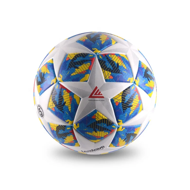 Lenwave official size 4/5 factory pvc soccer ball training thermal bonded  pu football with rubber bladder