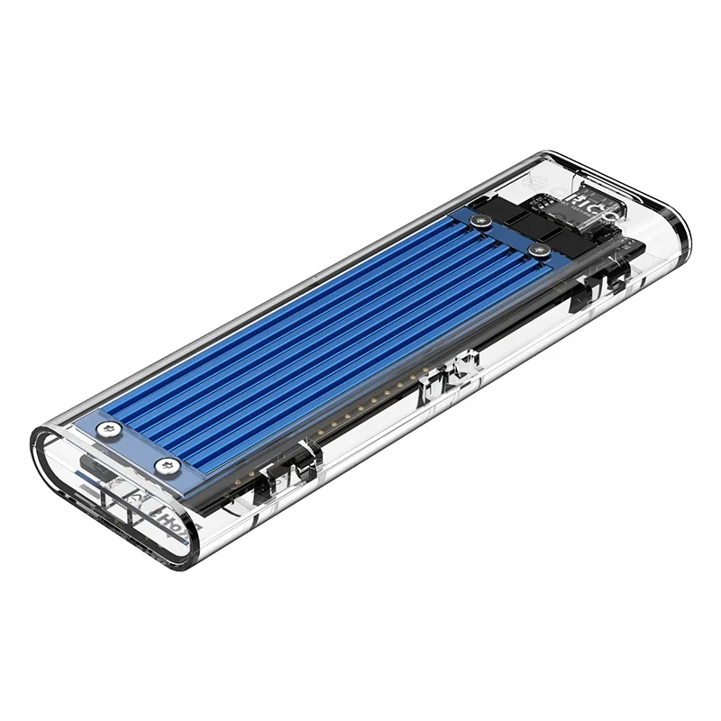 ORICO Dual протокол NVMe SATA USB3.1 Gen2 Type-C 10 Гбит/с M.2 прозрачный корпус SSD Внешний корпус TCM2M-C3