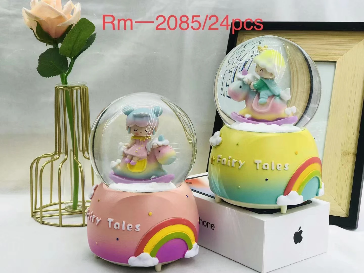 Custom Souvenir Crystal Snow Balls 100mm Falling Angel Girl Snow Globe