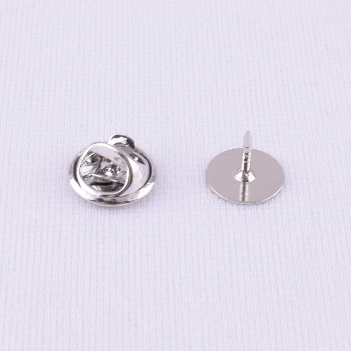 silver color brass garment accessories butterfly clutch pin lapel badge pin backs