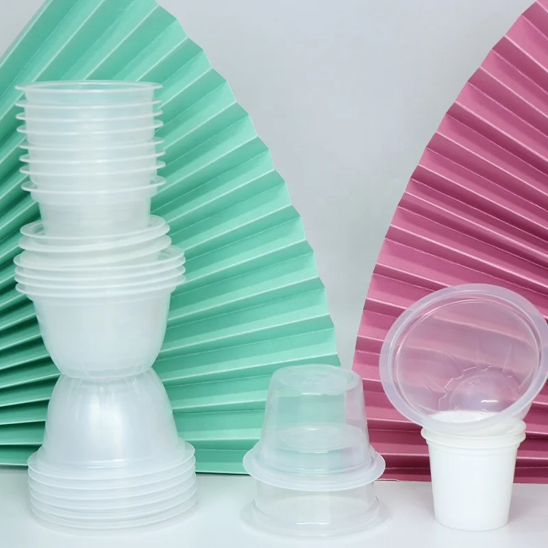 Custom Disposable PP Mini Plastic Fruit Liquids Dips Ketchup Sauces Sweet Taste Jelly Cup