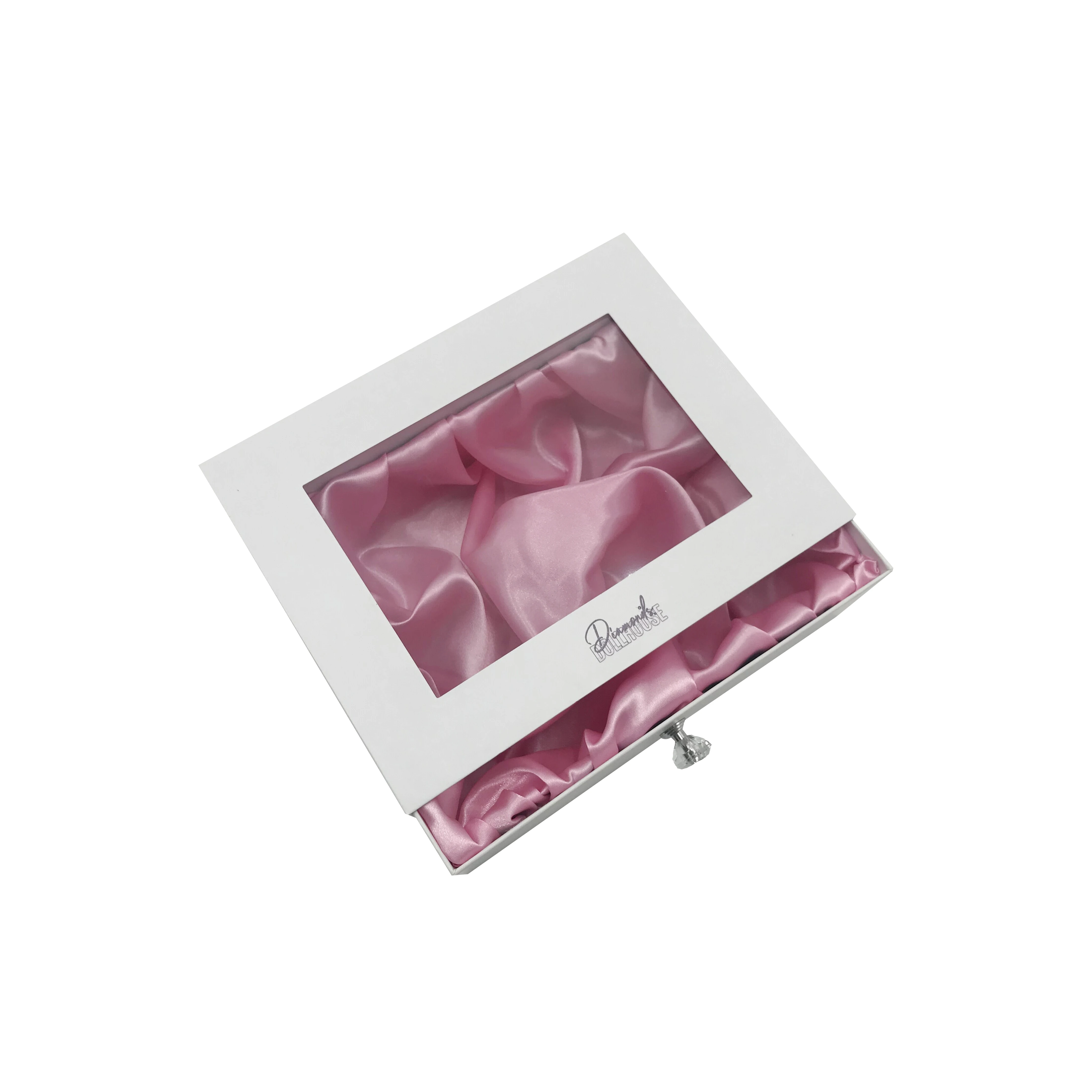 
Inexpensive paper box luxury decorative exquisite wedding souvenir chocolate candy gift box silk lid open window design 