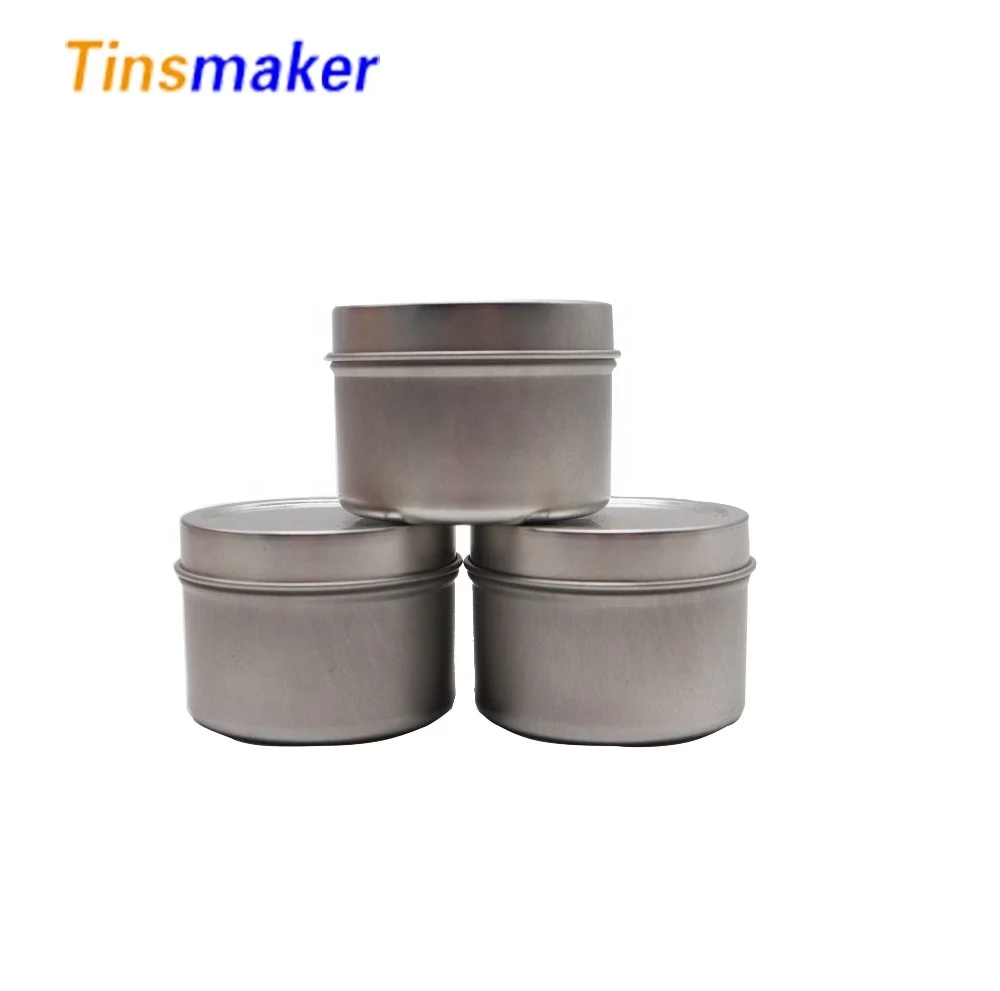  2oz two-piece metal tin can for candle with lid massage spout custom box cans