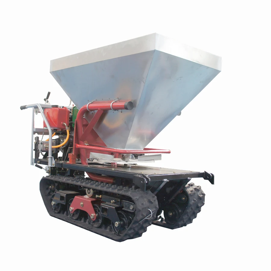 mini crawler type hydraulic motor drive fertiliser spreader