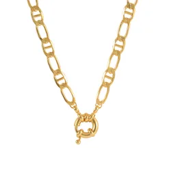 Personality Exaggerated Locket Pendant Necklace Hip-hop Cuban Chain Necklaces Punk Style Lock Clip Clavicle Chain Necklace