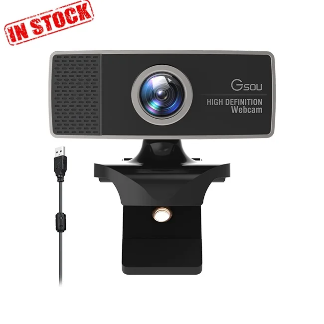Gsou  In stock PC webcam laptop video camera 720P full HD USB 2.0 webcam with built-in microphone