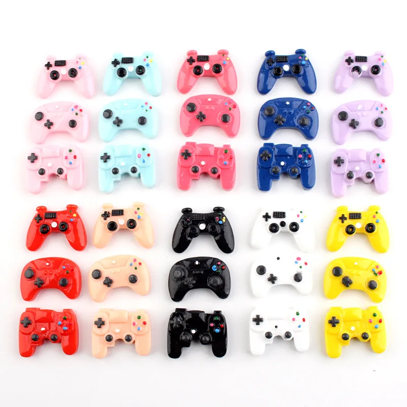 100pcs Flatback Slime Filler Beads Charms Resin  Game Controller Cabochons Craft For Jewelry Making Decoration DIY Accessories