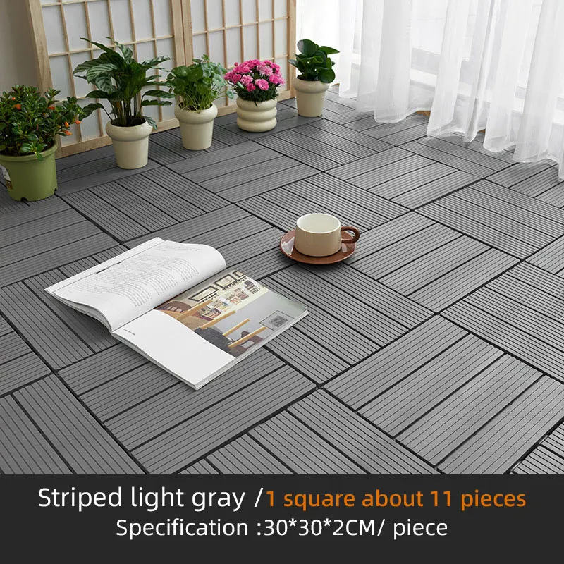 Modern Outdoor WPC Decking Non-Toxic Plastic Composite Easy Installation with WPC Decking Clips