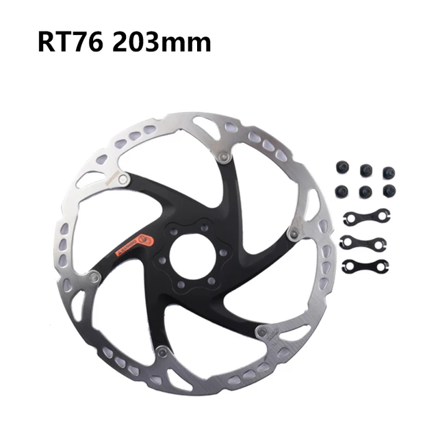 Shimano Mid Lock Rotor RT76 160mm 180mm 203mm 6 Bolt Brake Disc MTB Mountain Bike Bicycle Rotor