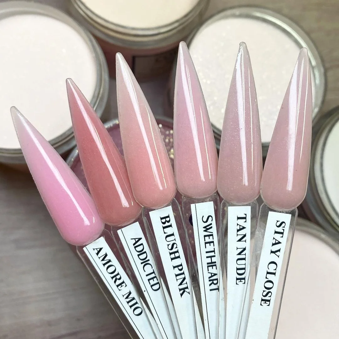 RTS 12 Mixing Colors Collection Nude pastel Pink Acrylic Powder Manicure Nail Art Kit