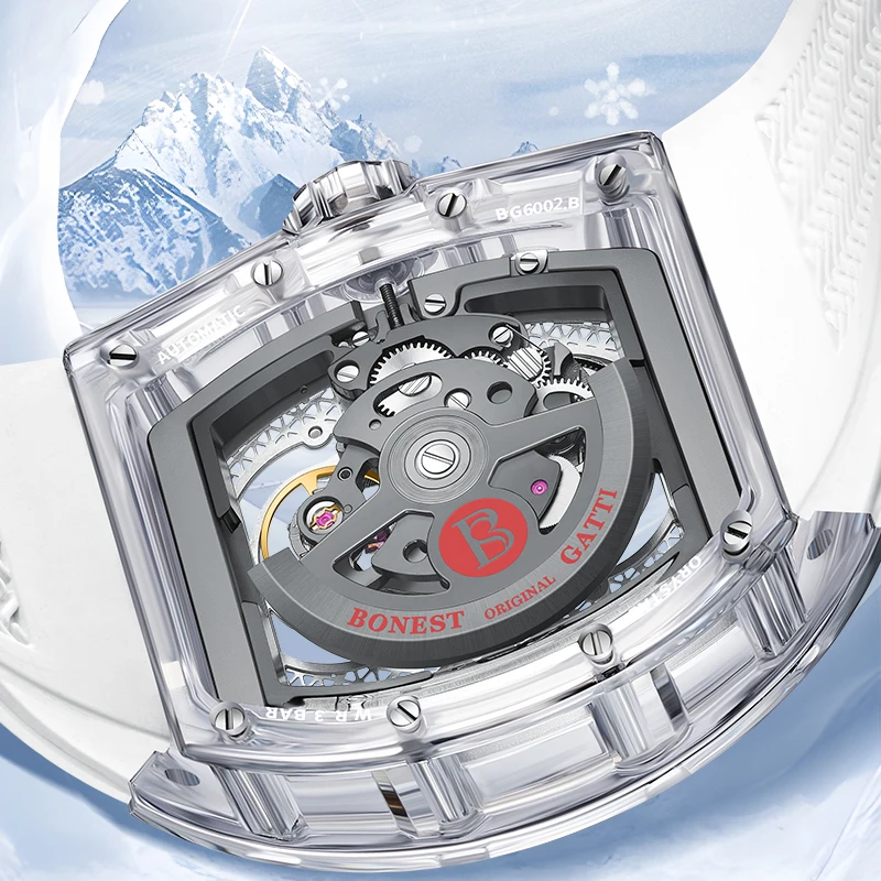 Bonest Gatti Polar Bear Design New Arrival Mechanical Automatic Fashion Unique Men Watches