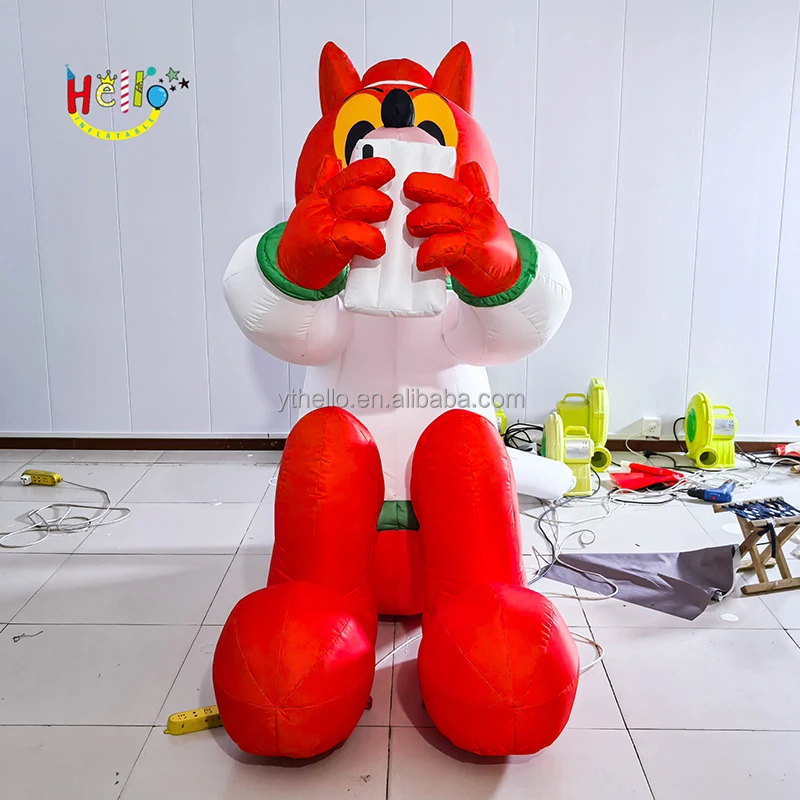 Customized Inflatable Cartoon Animal Inflatable Fox For Party Decoration