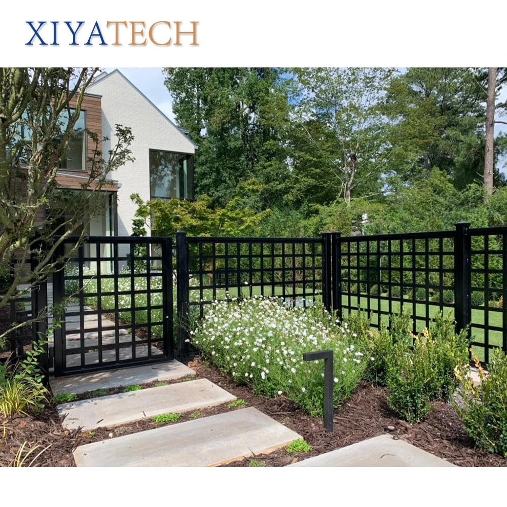 XIYATECH Black Louver Privacy Fence Design Coated Aluminum New Metal Garden Fence
