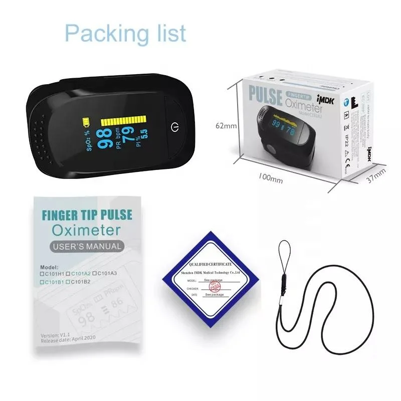 IMDK Spo2 Monitor Blood Oxygen Saturation Cheap Finger Pulse Oximeters  Measuring Black Oximeter adult pc spo2 sensor usb fin