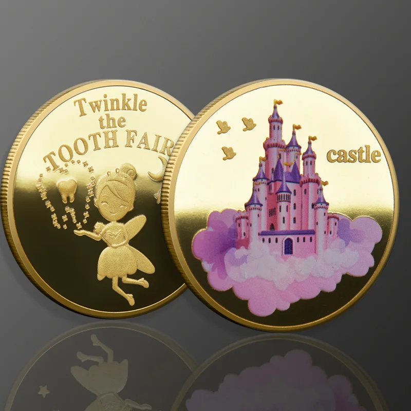 Custom Tooth Fairy Gold Coin For Kids Coin Double-sided Metal Challenge Coin