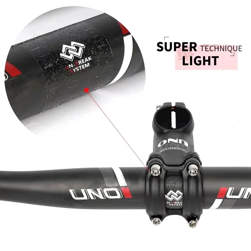 UNO Integrated Carbon Handlebars 760/780/800mm Flat Bars 31.8mm Bike Handlebar Carbon MTB Handlebar