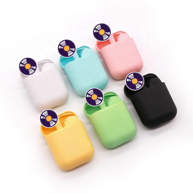 Настоящие беспроводные наушники macaroon inpods 12 tws i12 macaron audifonos touch mini матовые