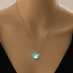 Glow In The Dark 2 Elephant Mom Child Cats Pendant Necklace For Women Men Fluorescent Luminous Animal Jewelry Halloween Gift